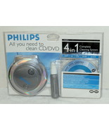 Philips 4 in 1 CD &amp; DVD Disc &amp; Lens Cleaning System Kit ~ Opened Package - $247.32 MXN