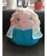 Elsa Frozen Squishmallows 8&quot; Disney Frozen Plush Doll Kellytoy Stuffed K... - £13.36 GBP