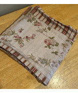 Vtg Ralph Lauren Rose Floral Valance Cotton ROSE PINK Bluebells striped ... - $40.72 CAD