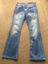 BKE Culture Stretch Bootcut Jeans Womens 29 x 31.5 Low Rise Thick Stitch Denim - £11.67 GBP