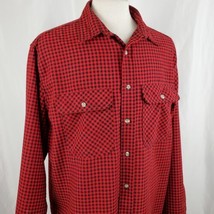Vintage Gander Mountain Quiet+ Shirt XL Red Black Check Outdoors Sportsman Hunt - £19.65 GBP
