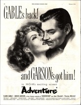 Adventure Vintage Original Magazine Advertisements - 1945 - Clark Gable e9 - £20.74 GBP