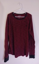 American Eagle Shirt Mens Large Burgundy Long Sleeve Thermal Heritage Ca... - $218.62 MXN
