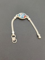 Kids Solid Silver Cat Cartoon Bracelet Charm Chain 5&quot; Birthday Gift Boy ... - $29.09