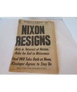 Nixon Resigns Daily News Newspaper August 9, 1974 Complete Final Edition - $9.85