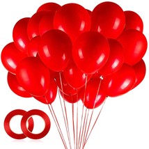 100Pcs Red Balloons, 12 Inch Red Latex Party Balloons Helium Quality For Party D - £12.57 GBP