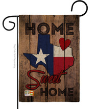 State Texas Home Sweet Burlap - Impressions Decorative Garden Flag G191119-DB - £18.51 GBP