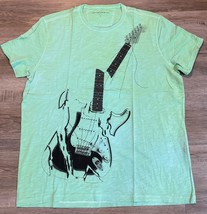 John Varvatos Star USA Men&#39;s Stone Wash Green Broken Guitar Graphic T-Sh... - $37.98
