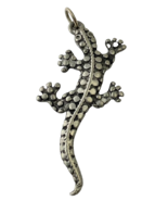 Vintage Silvertone Gecko Lizard Pendant - £5.97 GBP