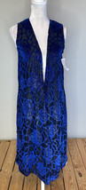 lularoe NWT women’s open front joy Sleeveless cardigan size S black blue R11 - £14.12 GBP
