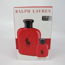 POLO RED by Ralph Lauren 2 Pc Set: 4.2 oz/125 ml EDT Spray &amp; 15ml/0.5 oz EDT NIB - £59.17 GBP