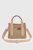 Women&#39;s Brown Canvas Tote Bag 232 - $48.00