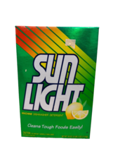 Vintage Sun Light Dishwasher Detergent Powder Box Heavy Duty Clean 3lb 2oz - $24.99