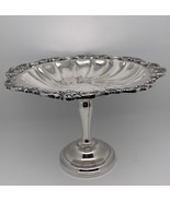 Vintage Baroque By Wallace Pedestal Compote Bowl Silverplate #274 - £41.99 GBP
