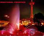 Night View International Fountain Seattle Worlds Fair WA UNP Chrome Post... - $3.91