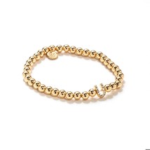 Dm Merchandising women&#39;s crystal letters bracelet - u in Gold - size One Size - $22.77