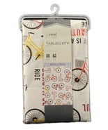 Life is a Beautiful Ride Bicycle Design Tablecloth PEVA NEW in Package - £11.79 GBP