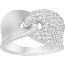 Authentic Swarovski Guardian Intertwined Silver-Tone Ring - size 6 - £76.46 GBP