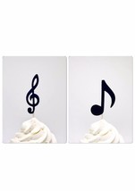 Music Note Cupcake Toppers, Music Party Decor, Music note cupcake topper, - $7.18