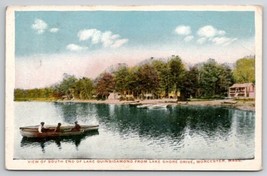 Worcester MA South End Lake Quinsigamond From Lake Shore Drive Postcard G50 - $4.95