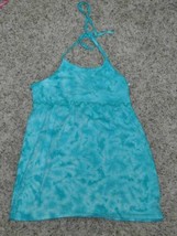 Girls Shirt Halter Cami Babydoll SO Smocked Tie Dye Blue Top-sz 16 - £7.12 GBP