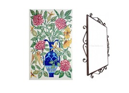 Mexican Talavera High Relief Mural - Florero Azul - - $2,679.05 MXN