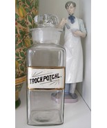RARE Glass Label Apothecary Bottle~LUG~10&quot; Tall~TROCH.POT.CHL~POTASSIUM ... - £240.70 GBP