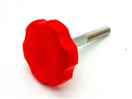 1/4-20 Red Male Clamping Knobs w Large Fluted 6 Lobe Knob  Various Lengt... - $12.01+