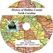 1918 - HALIFAX County North Carolina NC - History Genealogy Families - CD DVD - £4.60 GBP
