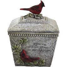 When A Cardinal Appears an Angel is Near Memorial Box 8.25 Inch - $69.98