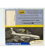 LUFTHANSA Boeing Jet Ticket Jacket Reservations Limitation Liability &amp; S... - $37.62
