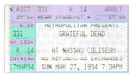 Grateful Dead Konzert Ticket Stumpf März 27 1994 Uniondale Neu - £39.88 GBP