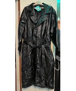 Giovanni Navarre Black Leather Trench Coat Jacket Sz XXXL Style GFTRXXXL... - $2,279.94 MXN