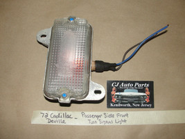 Oem 72 Cadillac Deville Right Pass Side Front Turn Signal Park Light Lens Tested - £58.04 GBP