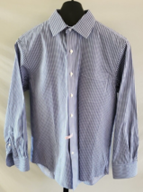 Tommy Bahama Blue &amp; White Striped Button Down Shirt Mens Size 16 34/35 - £15.58 GBP