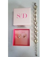 stella and dot bracelet and  earrings crystal  - £14.45 GBP