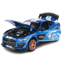 Blue No box 1:24 Ford Mustang Shelby GT500 Alloy Sports Car Model Diecasts - £27.62 GBP