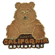 DCA California Adventure Bear Furry Flocked Disney Pin 3524 - £8.46 GBP