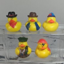 Rubber Duckies Ducks Lot Of 5 Bath Tub Pool Toys All Different Sheriff P... - $14.84