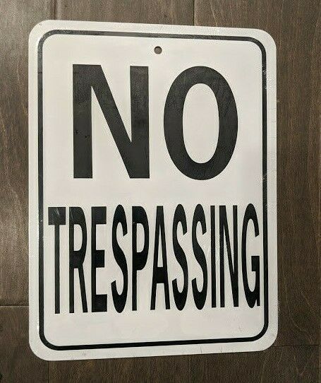 12" No Tresspassing Property 3d cutout retro USA STEEL plate display ad Sign - £31.64 GBP