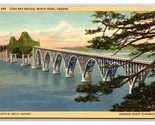 Coos Bay Bridge North Bend Oregon OR UNP Linen Postcard N25 - $2.92