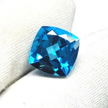 Natural Swiss  Blue Topaz Square Shape Faceted Loose Gemstone for Making Jewelry - £102.51 GBP