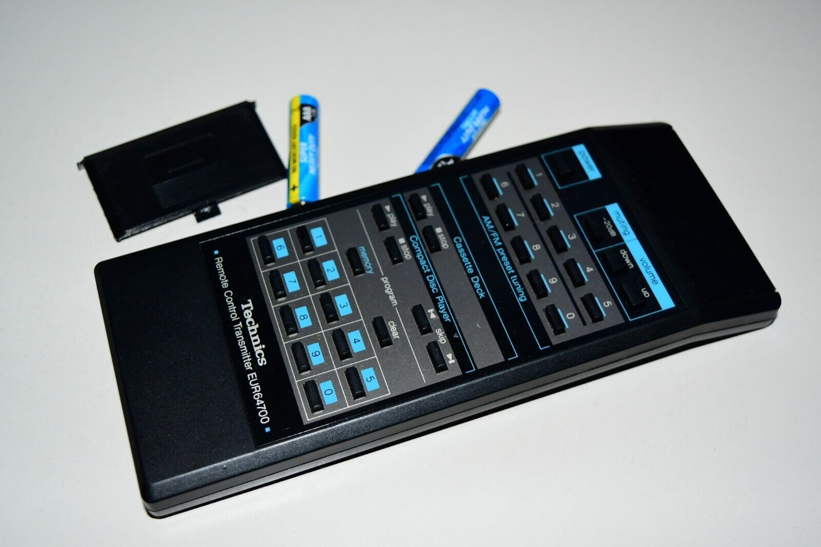 Technics EUR64700 Remote STZ960, SUV96KN, ST96, STS96 TESTED W BATTERIES  			