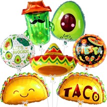 , Fiesta Balloons For Fiesta Party Decorations - Pack Of 7 | Mexican Balloons, M - £15.81 GBP