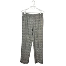 Alfred Dunner Pants Womens Size 12 Pull-on Houndstooth Black/White Plaid Stretch - £14.77 GBP