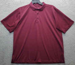 Arnold Palmer Golf Polo Shirt Mens Large Burgundy Performance Short Slee... - $21.44