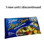 1 pack Ziploc Zip &#39;N Steam Medium Cooking Bag Microwave 10 Bags Disconti... - $492.53 MXN