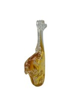 Fifth Avenue Giraffe Hand-Blown Art Glass Amber Paperweight Sculpture Fi... - $17.20