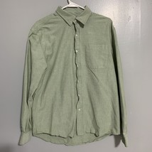 Magellan Sportswear Mens Long Sleeve Button Down Plaid Shirt Green Line ... - $13.97