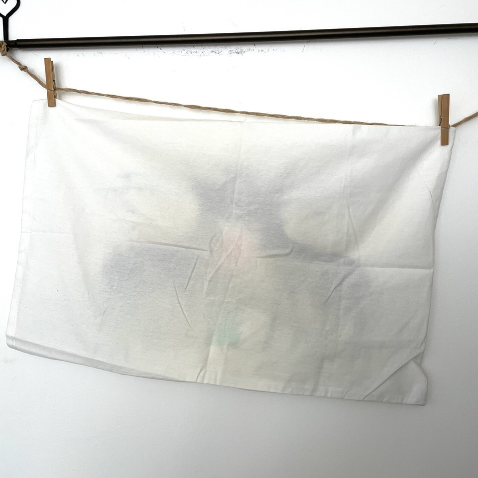 Pillowcase Hand Embroidered with Moose and Flower Cottage Core Cabin  Decor Item image 7